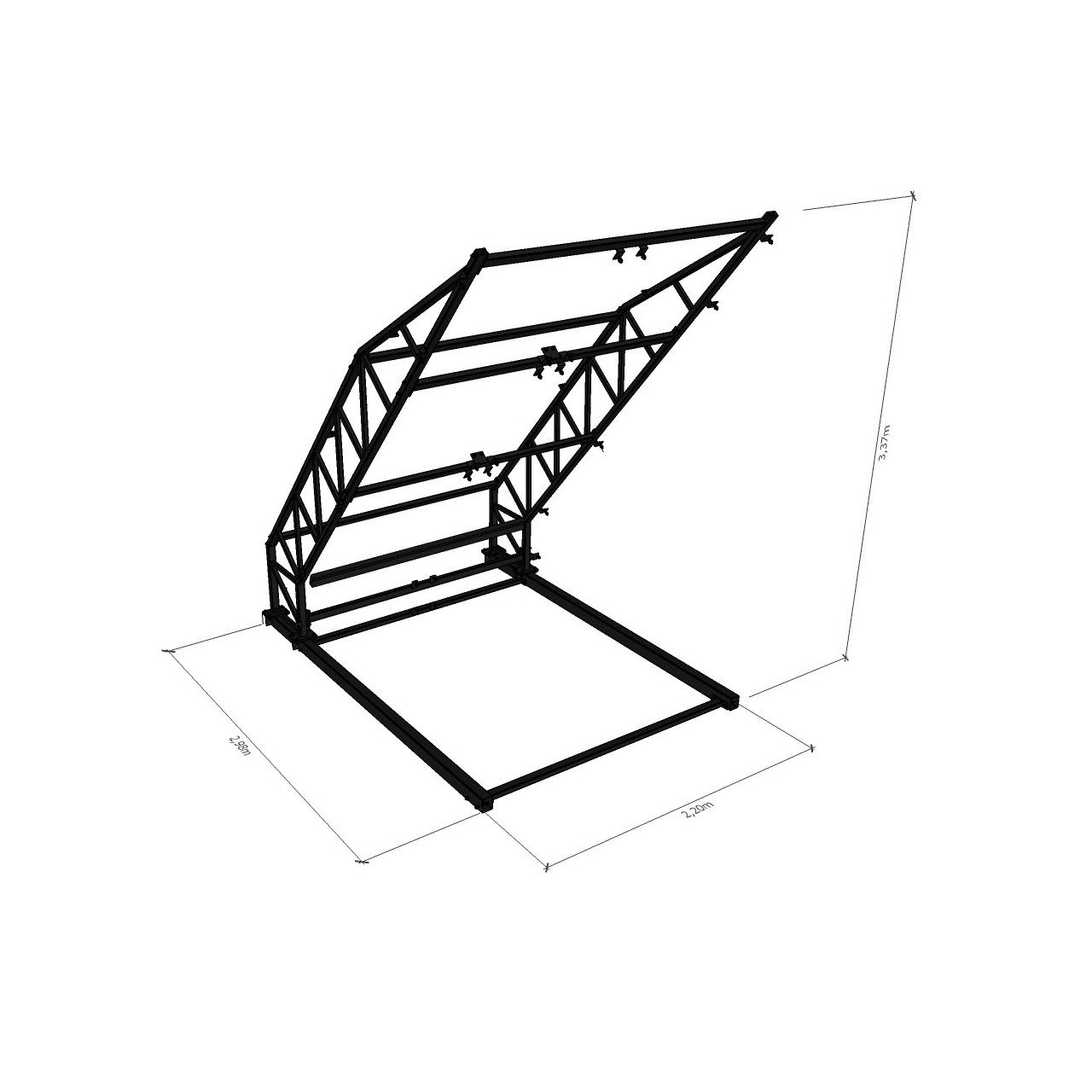 Frame + panels + mattress of Freestanding Moonboard DIY
